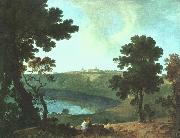 Richard  Wilson Lake Albano and Castel Gandolfo Spain oil painting reproduction